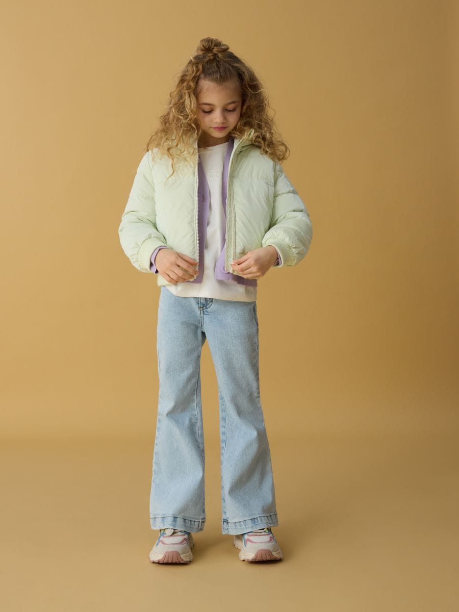 Quilted jacket with hood - light yellow - RESERVED - 5