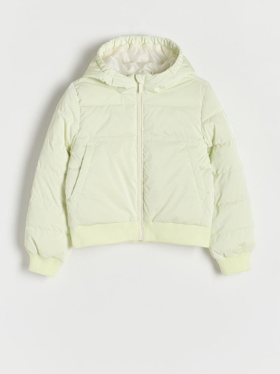 Quilted jacket with hood - light yellow - RESERVED - 3