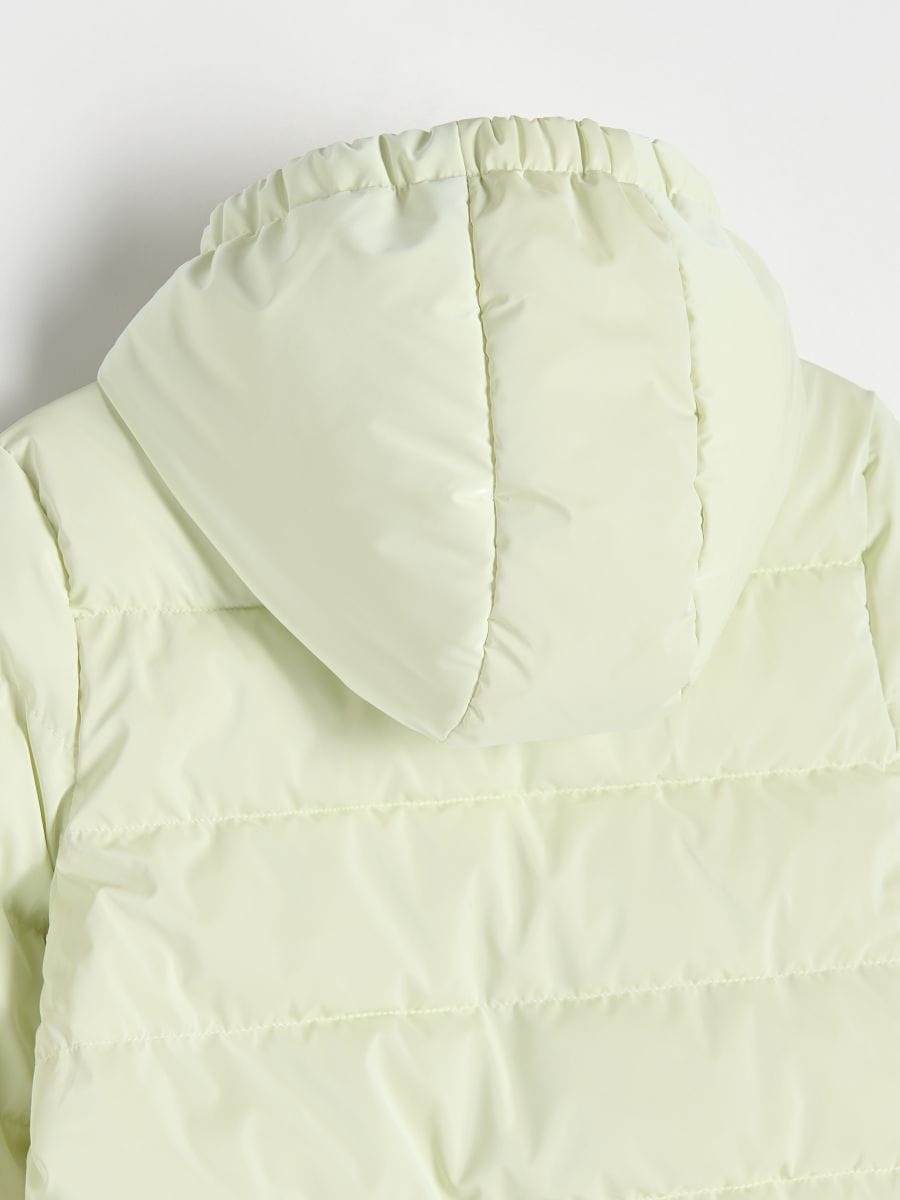 Quilted jacket with hood - light yellow - RESERVED - 7