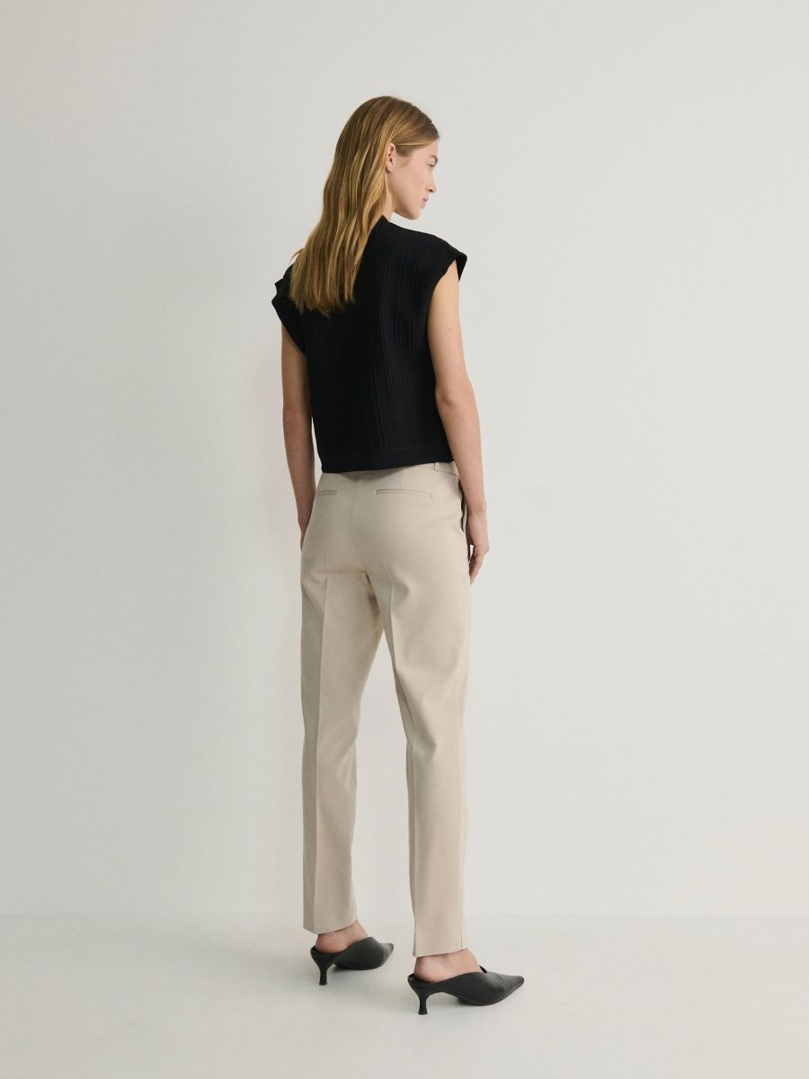 Cigarette trousers - Black/White/Patterned - Ladies | H&M