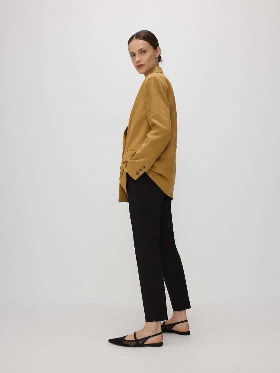 Cigarette trousers with pressed crease