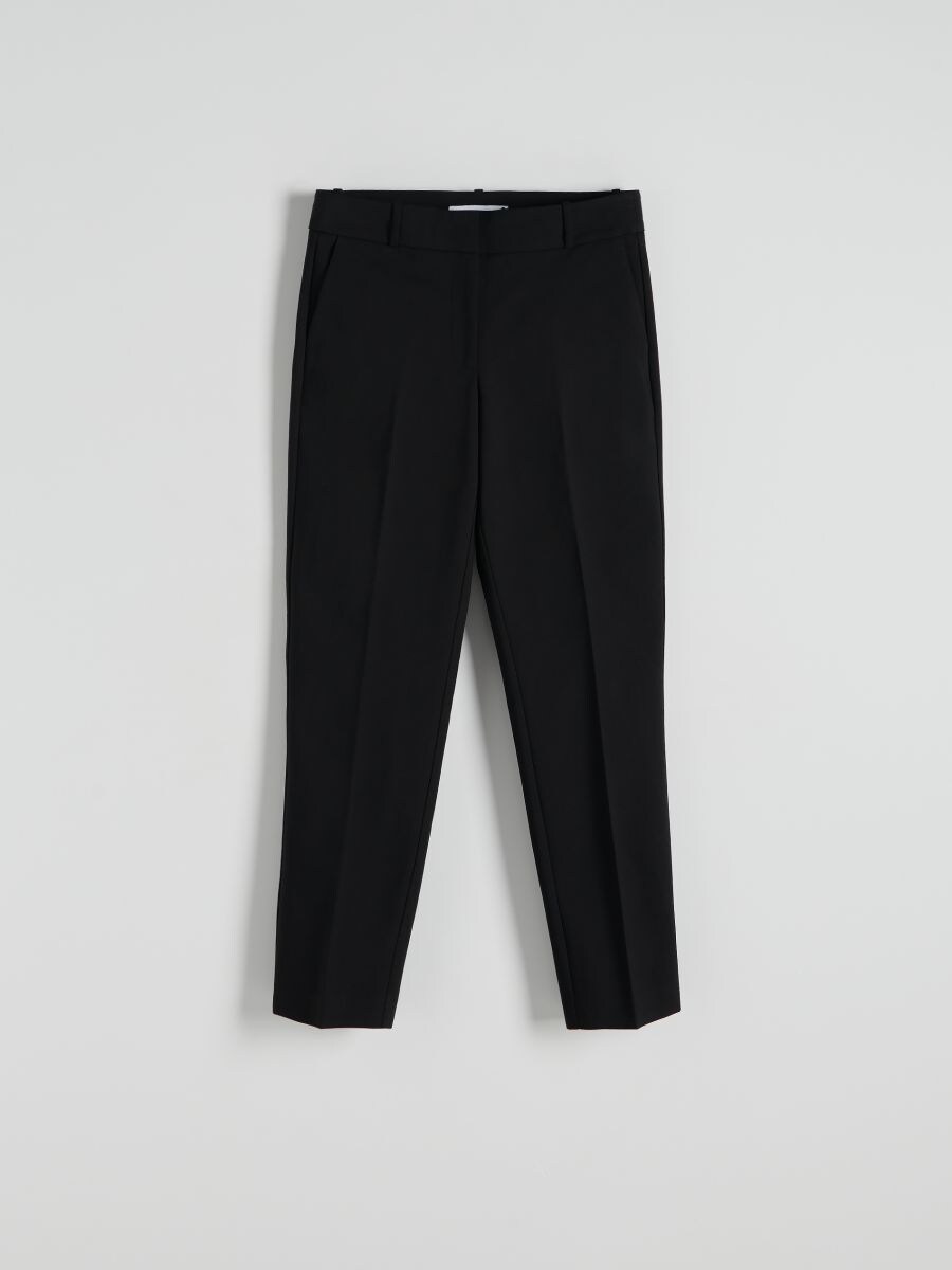 Cigarette trousers with pressed crease Color black - RESERVED 