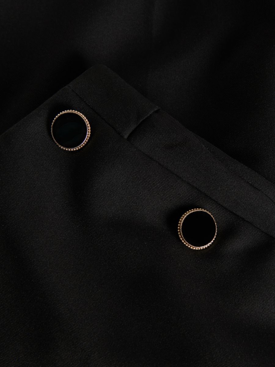 Cigarette trousers with buttons - black - RESERVED - 5
