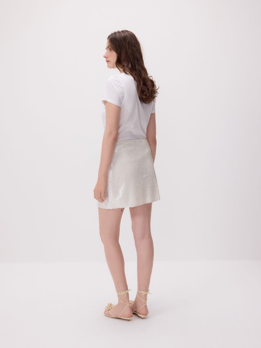 Jupe à sequins - crème - RESERVED - 4