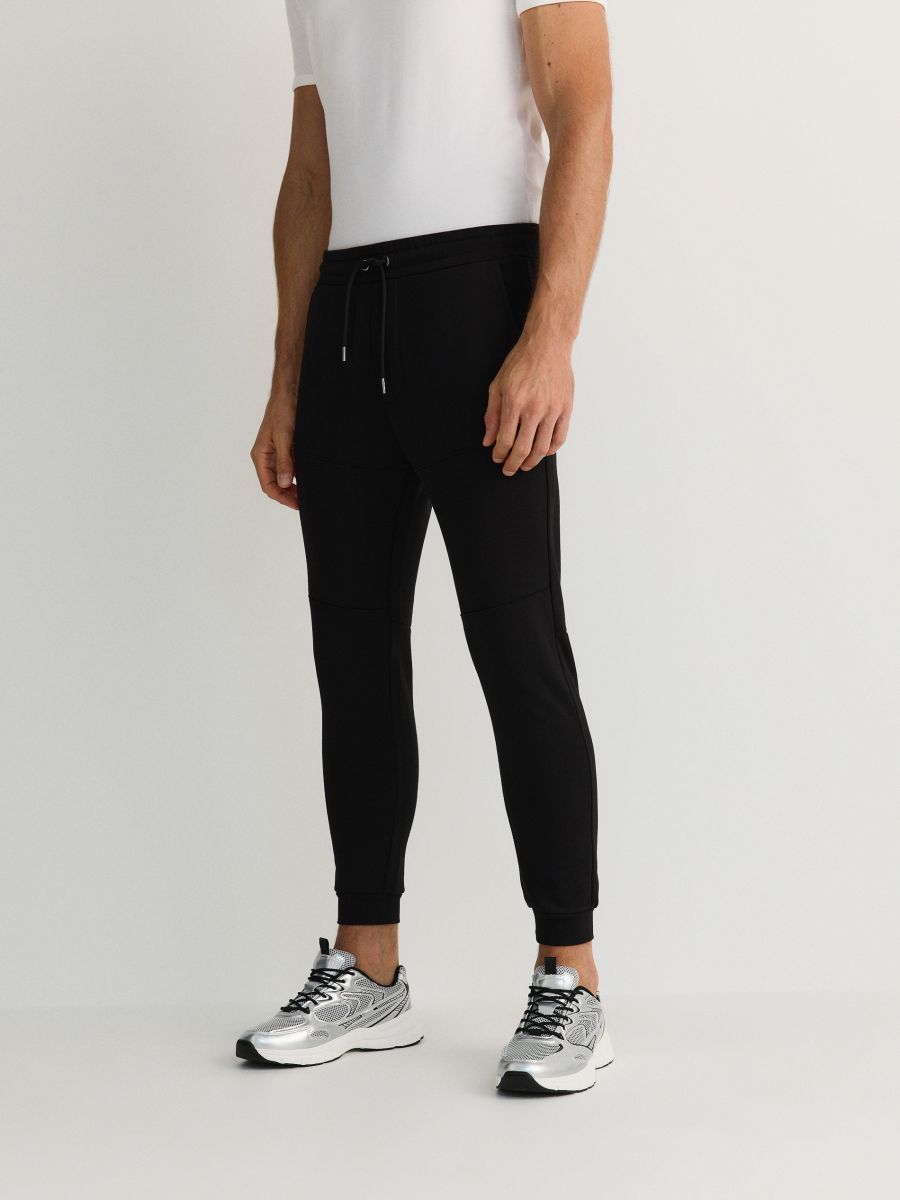 Black joggers slim online