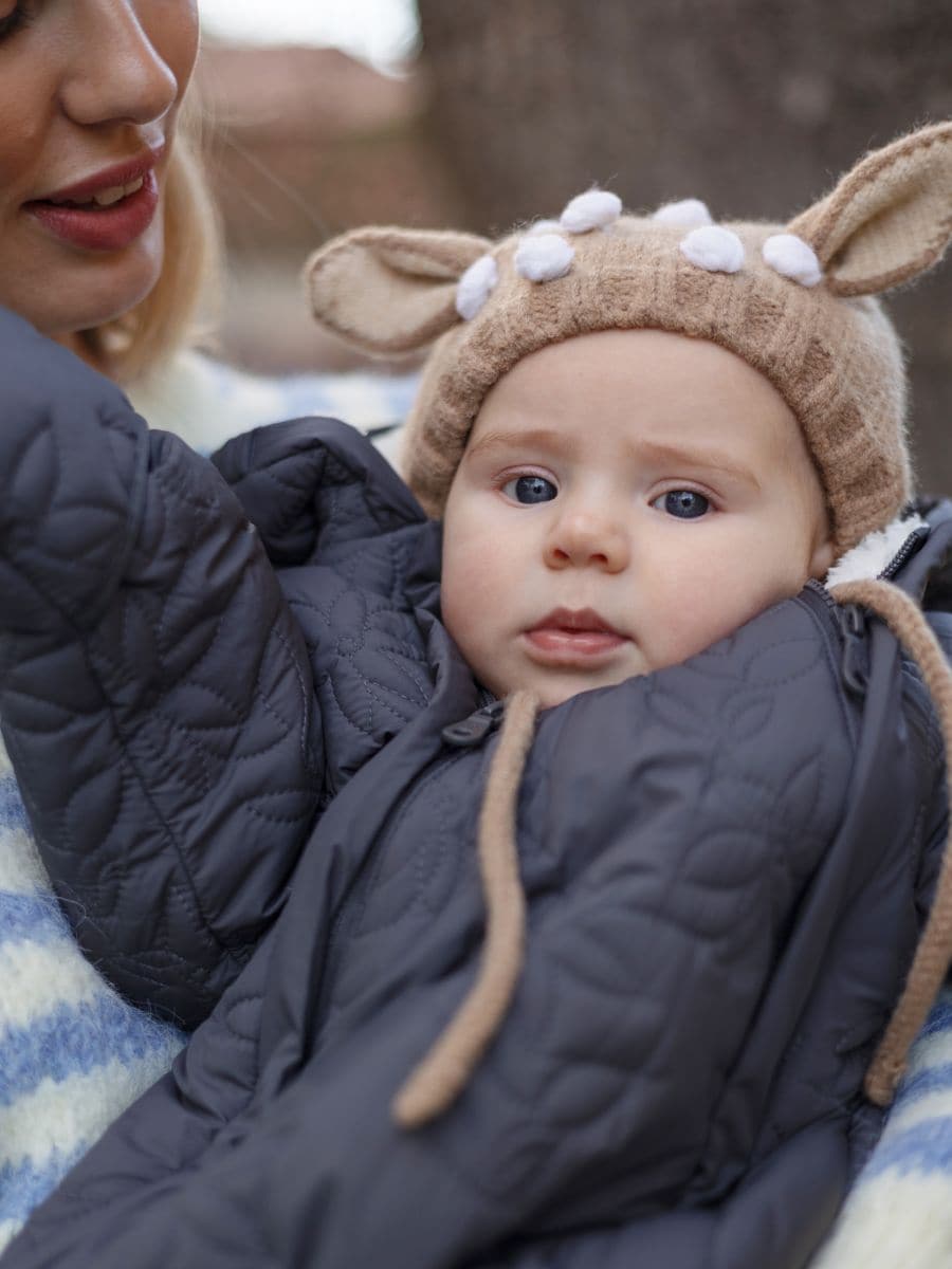 Pašiltintas kombinezonas su gobtuvu - tamsiai pilka - RESERVED