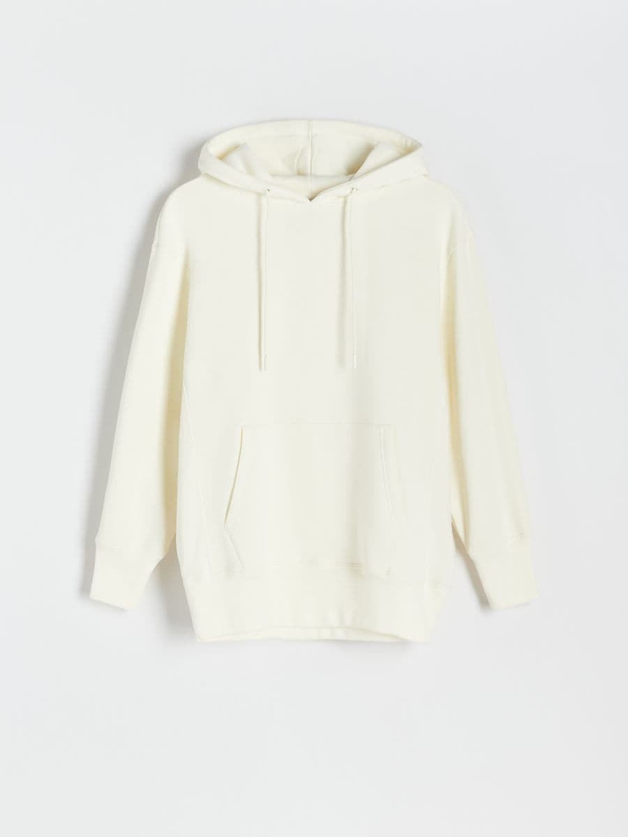 Longline oversized hoodie - cream - RESERVED - 3