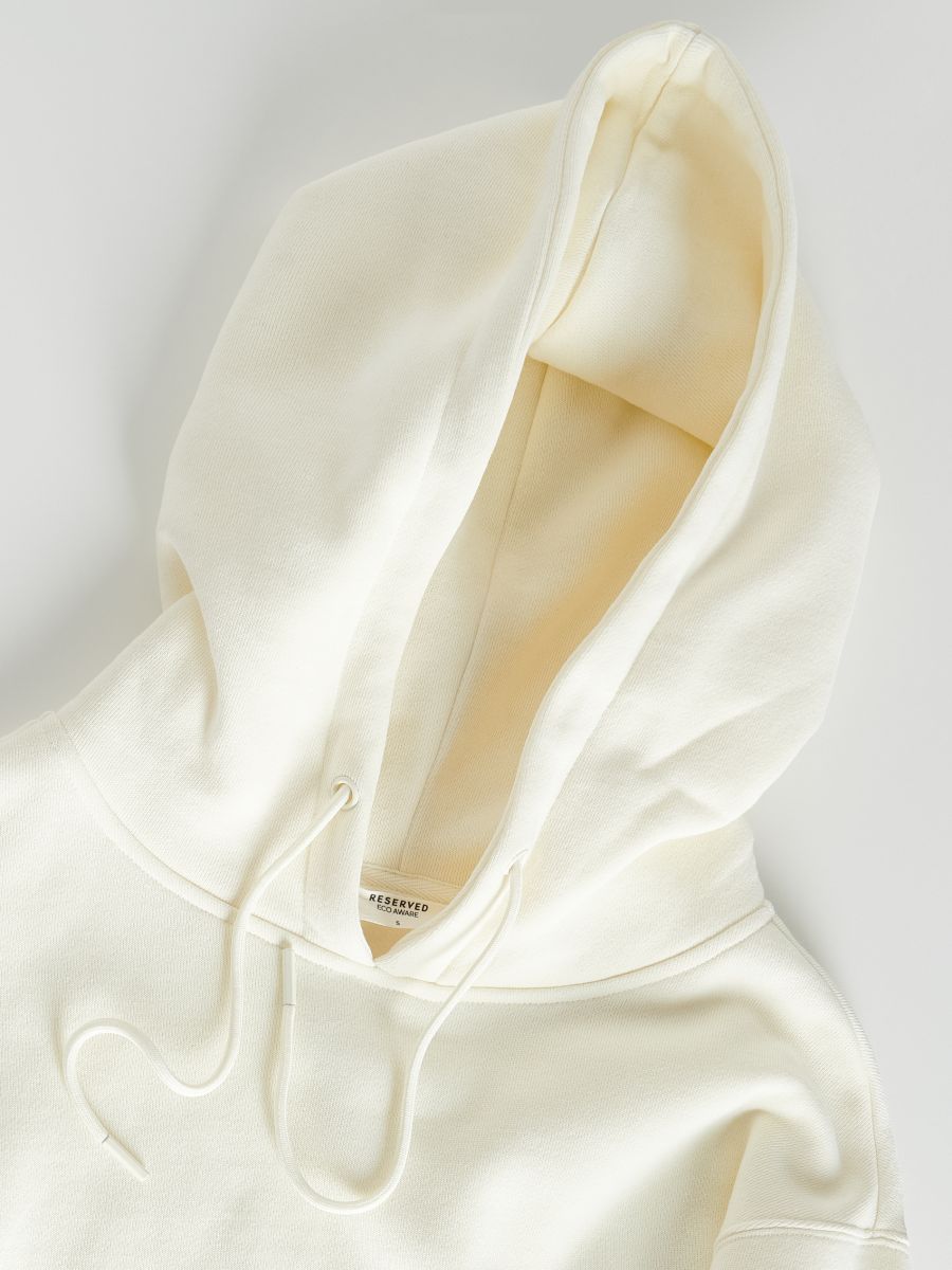 Longline oversized hoodie - cream - RESERVED - 4