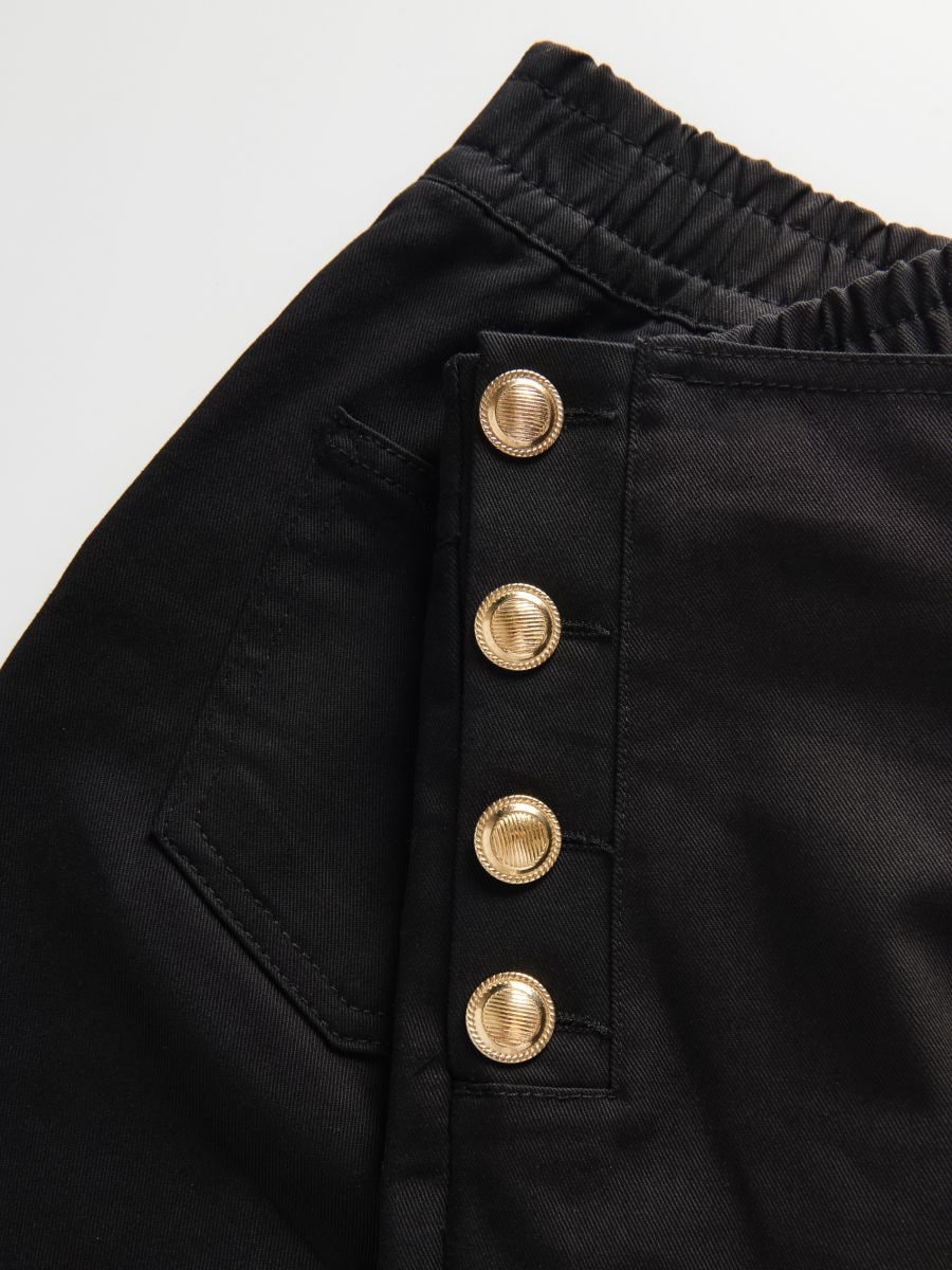 Trousers with ornament buttons - black - RESERVED - 5