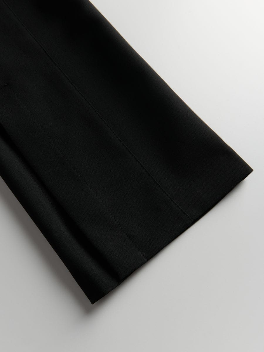 Flare trousers with stitching - black - RESERVED - 4