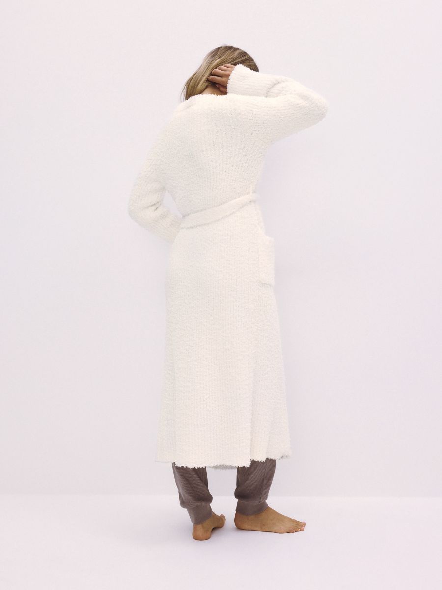 Soft robe with belt - cream - RESERVED - 4