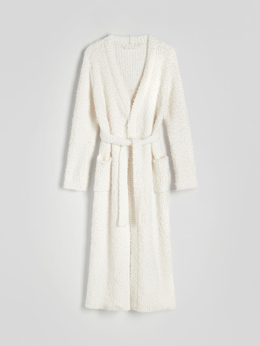 Soft robe with belt - cream - RESERVED - 5