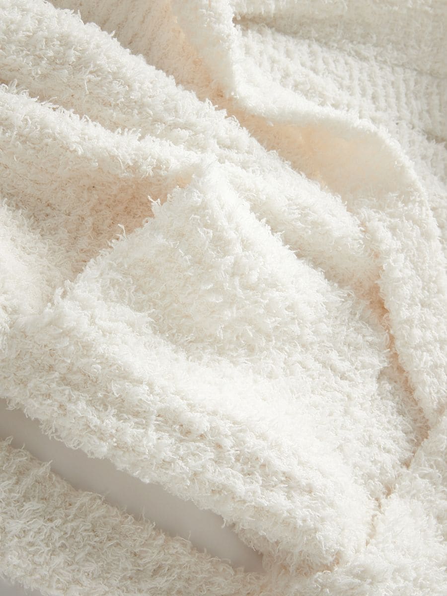 Soft robe with belt - cream - RESERVED - 6