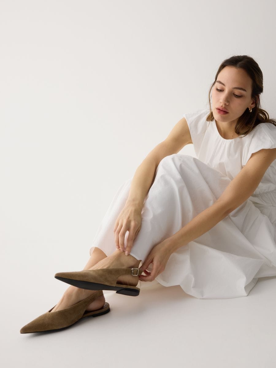 LADIES` BALLERINAS - beige - RESERVED - 5