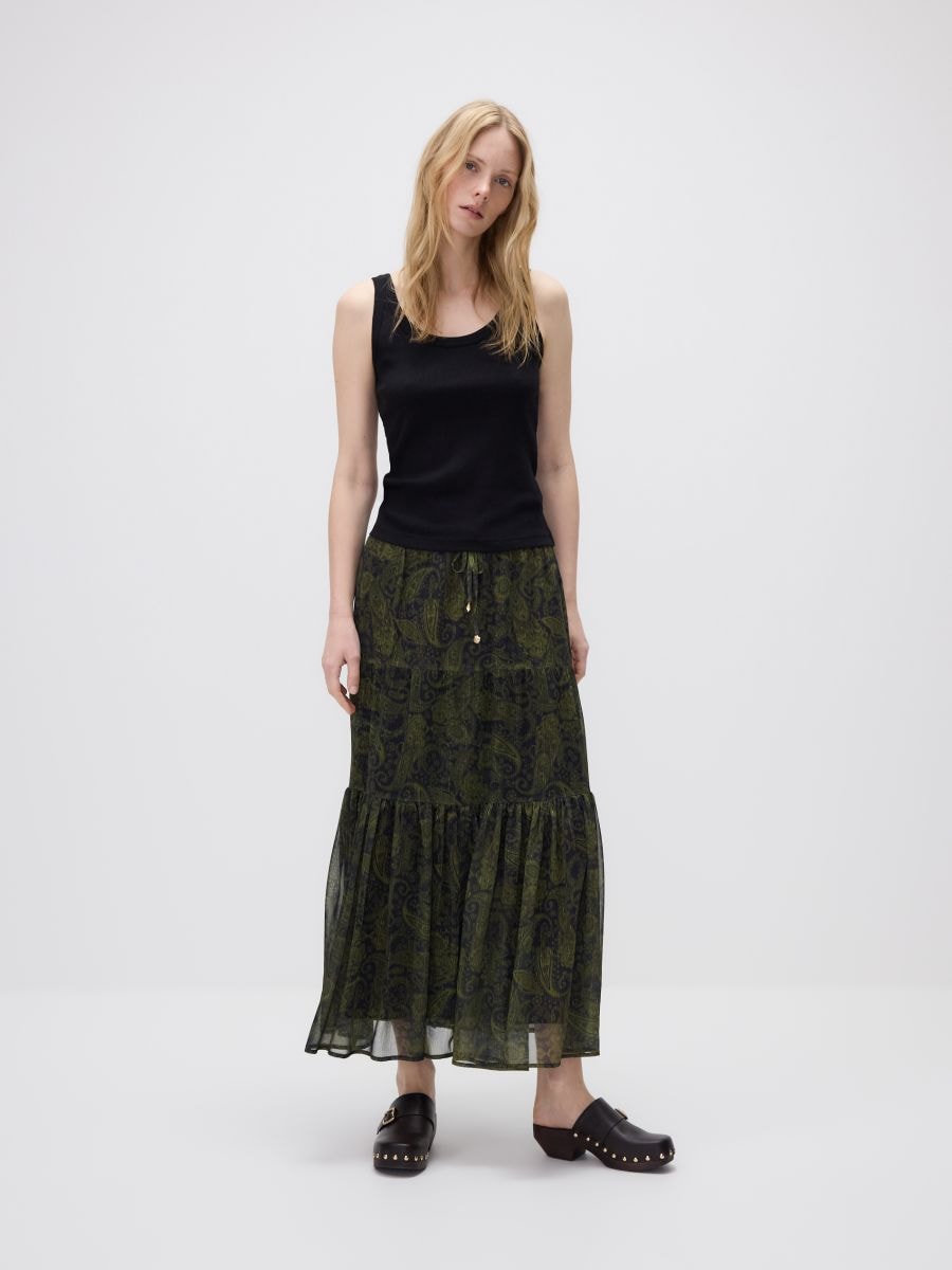 Midi-rok met print - meerkleurig - RESERVED - 3
