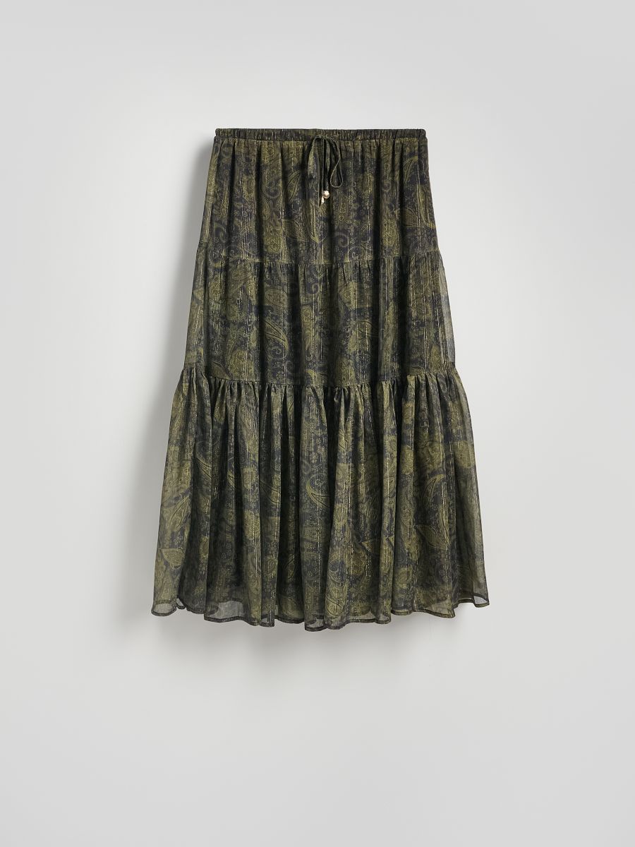 Midi-rok met print - meerkleurig - RESERVED - 4