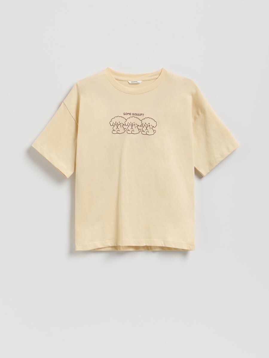 Shorts mit Stickmuster - beige - RESERVED