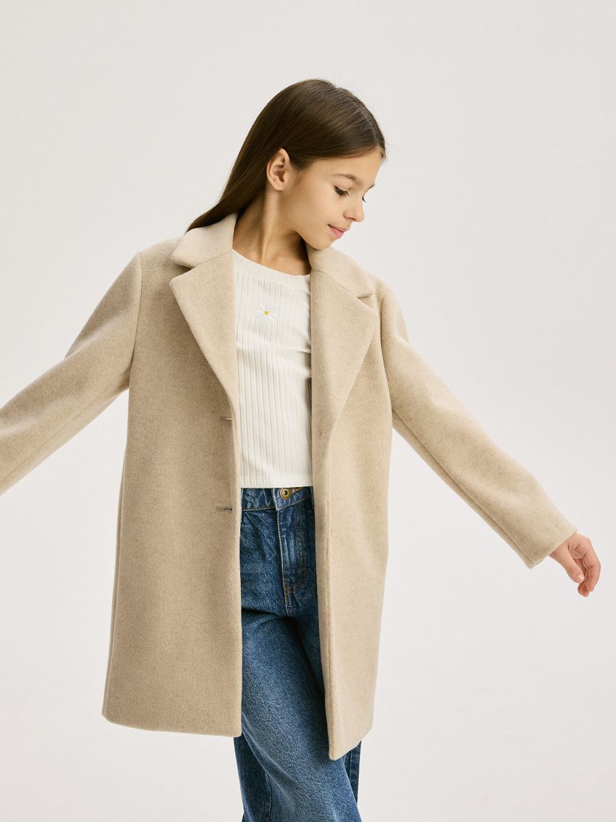 Plain coat - beige - RESERVED - 3