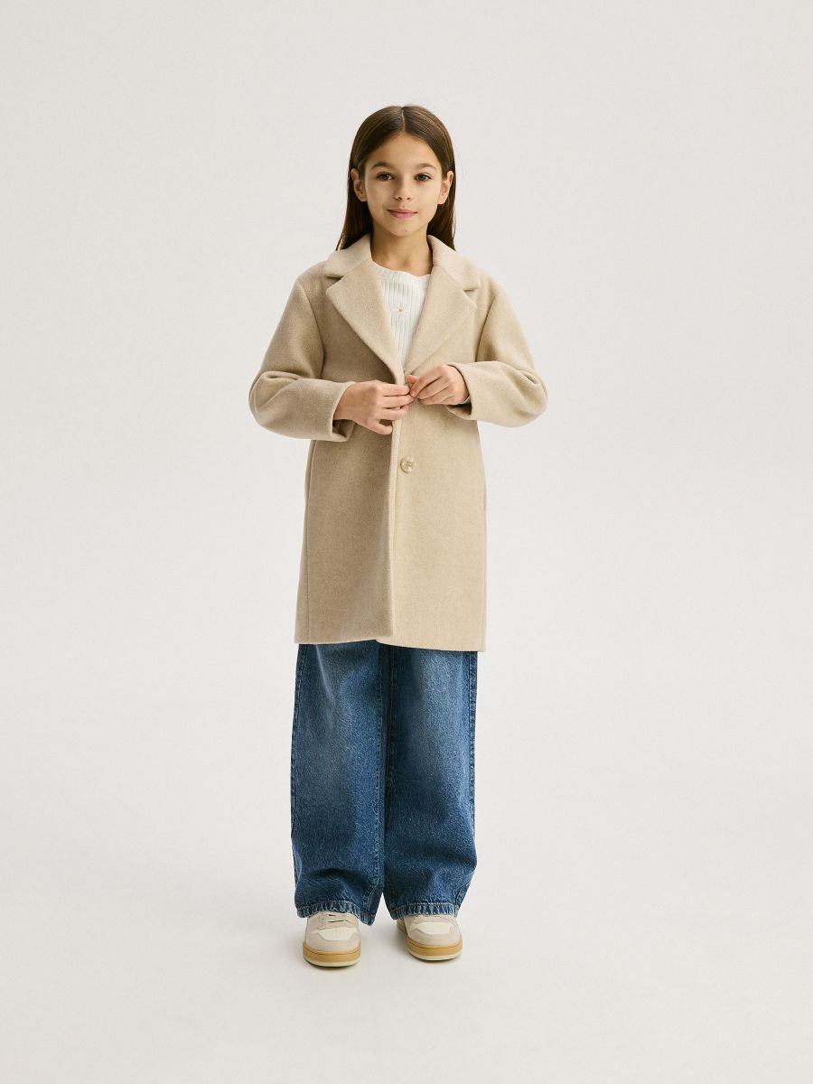 Plain coat - beige - RESERVED - 4