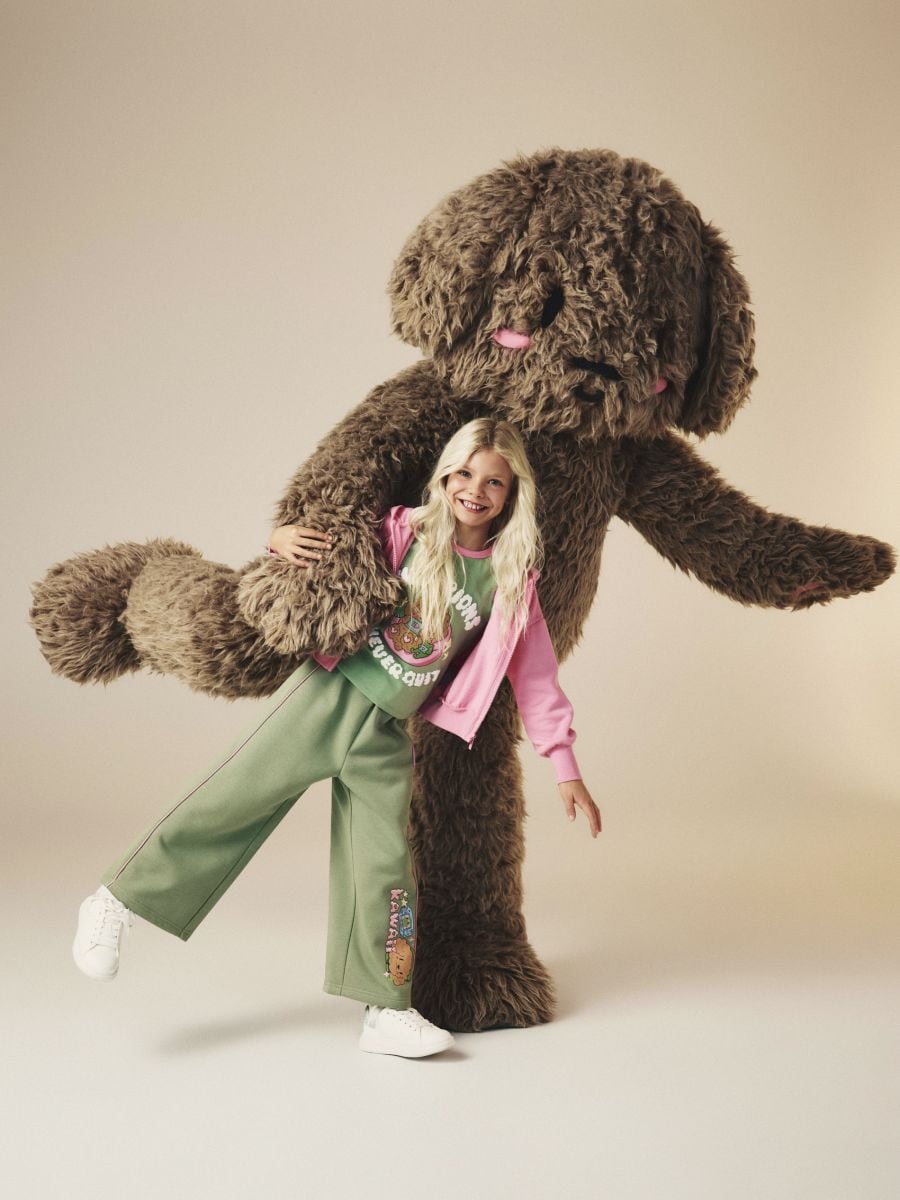 GIRLS` T-SHIRT - light olive - RESERVED