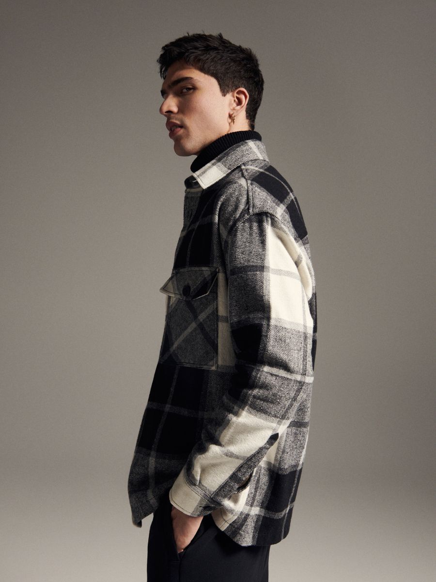 Check shacket - black - RESERVED - 4