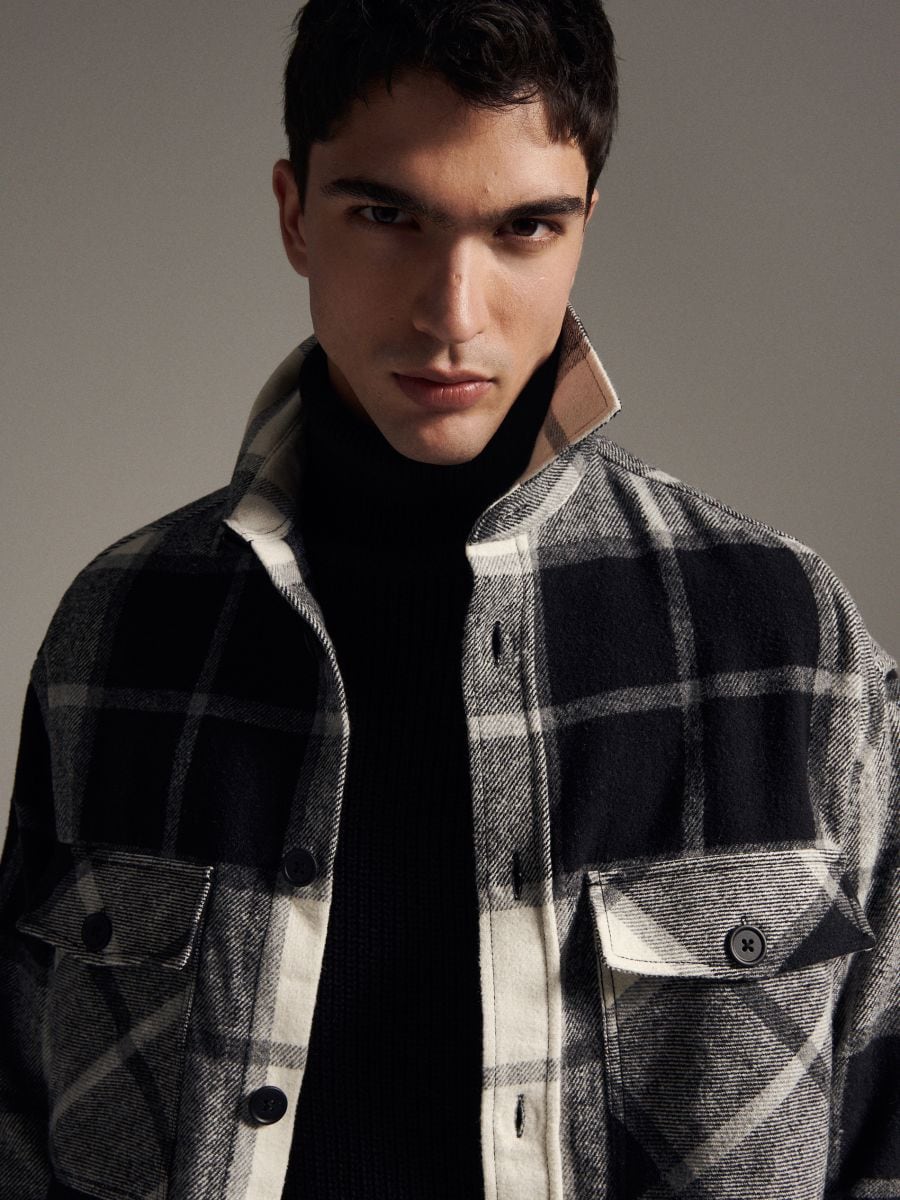 Check shacket - black - RESERVED - 3