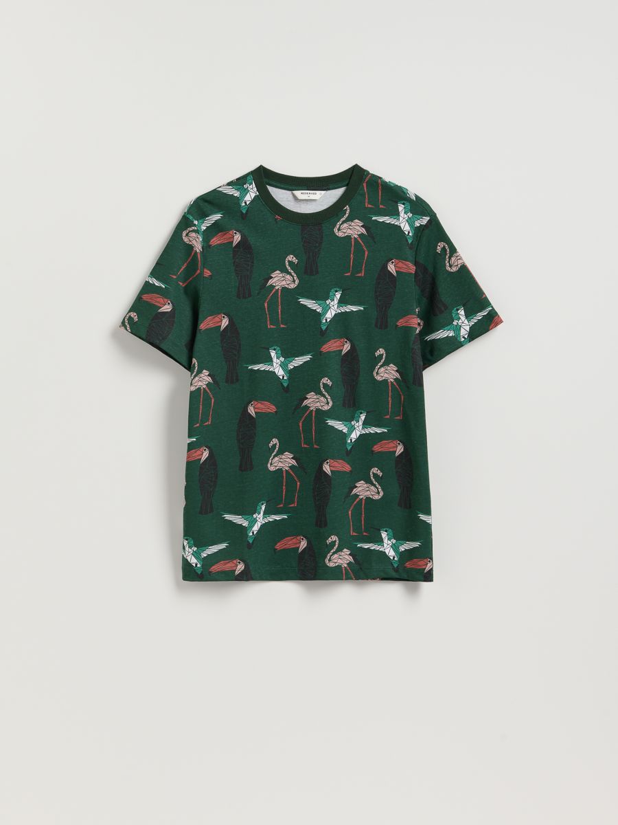 Regular fit T-shirt - teal green - RESERVED