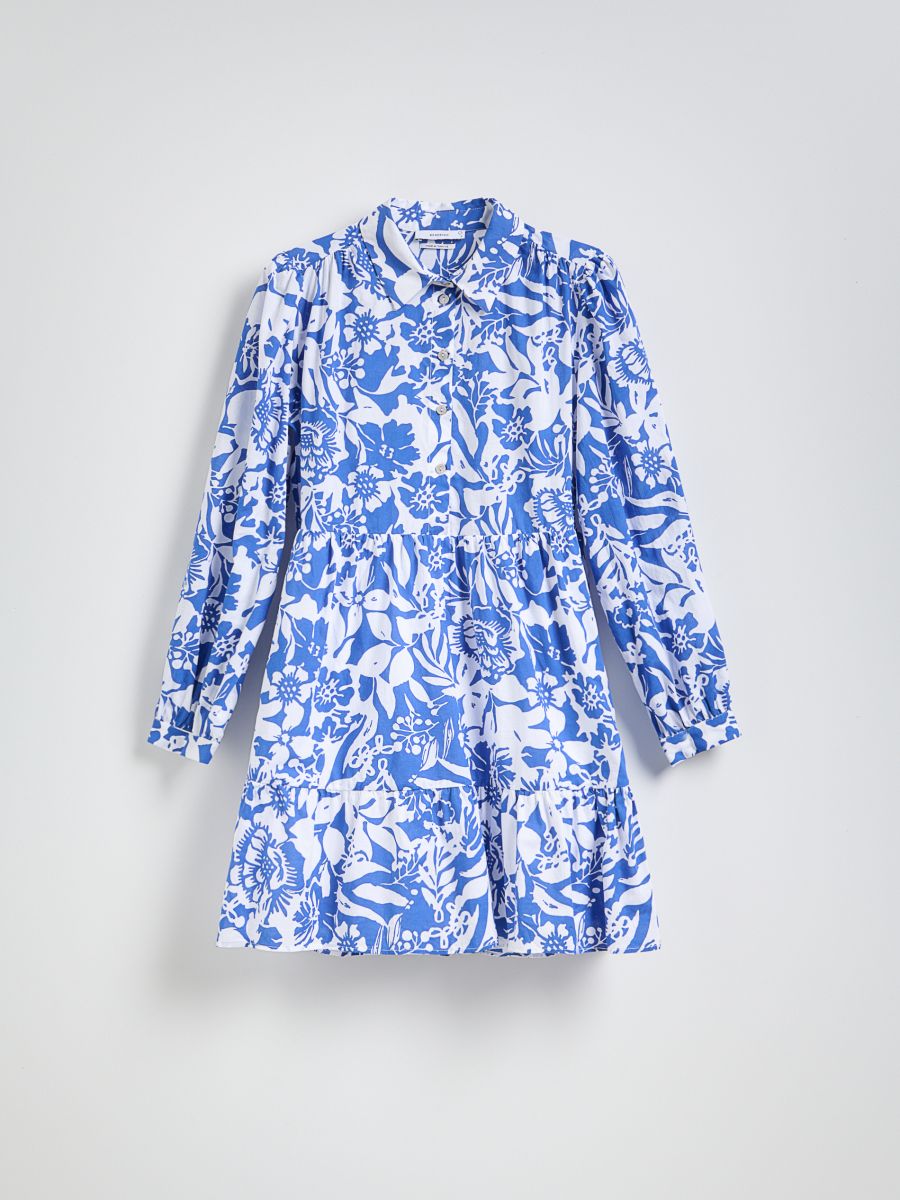 Mini-robe à motif - Bleu - RESERVED - 2
