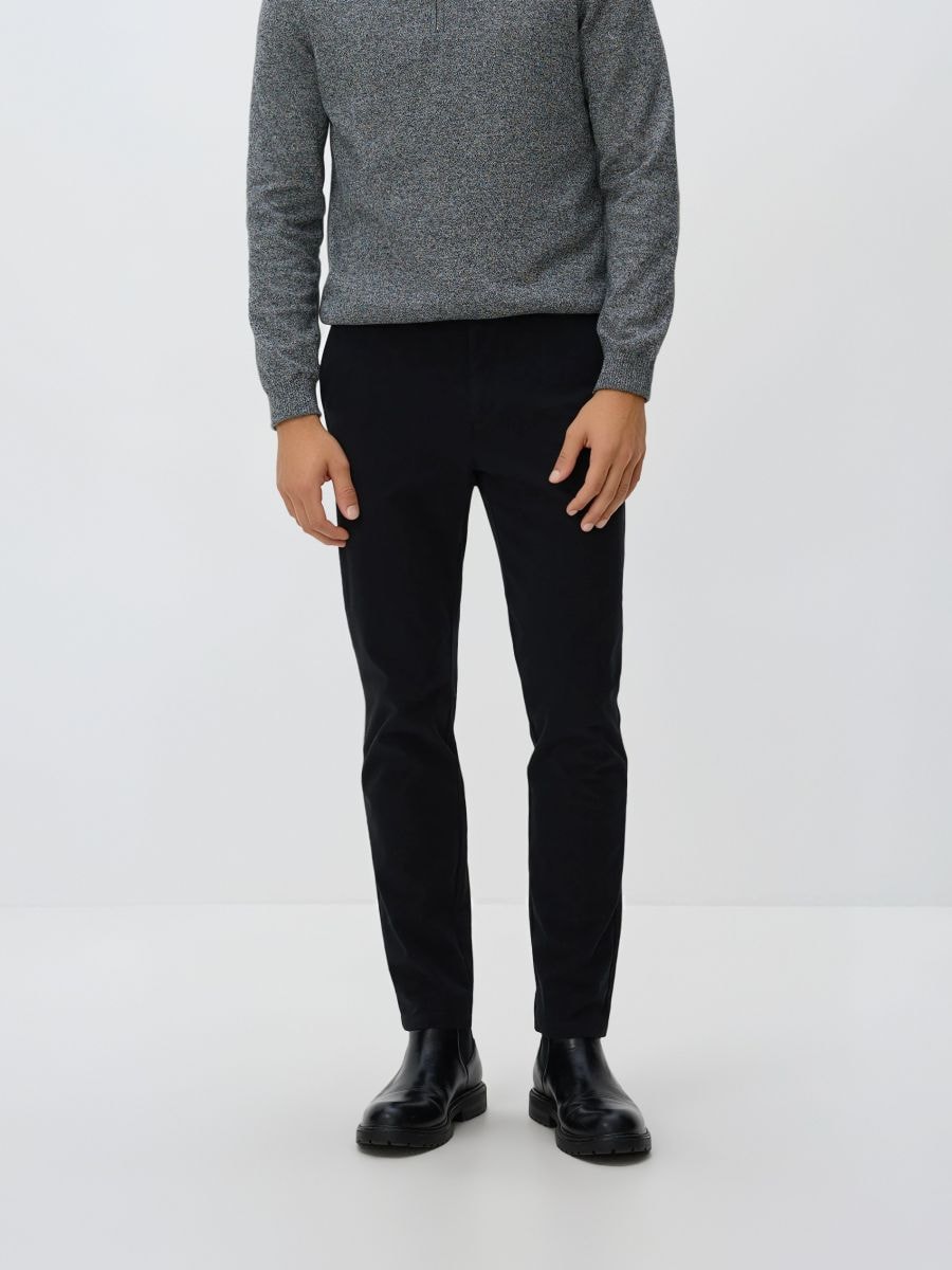 Παντελόνι chino slim - μαυρο - RESERVED