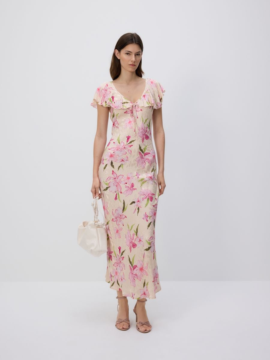 Floral pattern maxi dress - multicolor - RESERVED