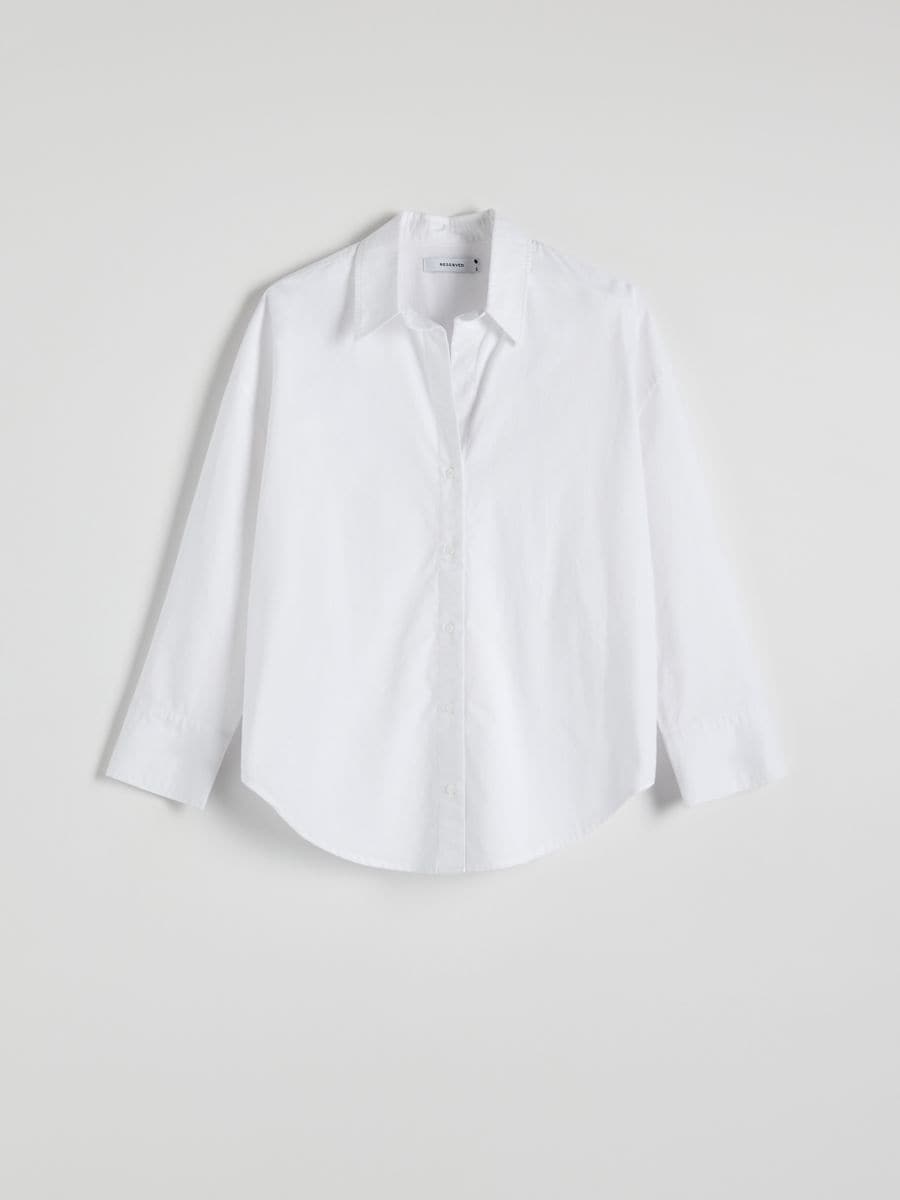 Chemise en coton - Blanc - RESERVED