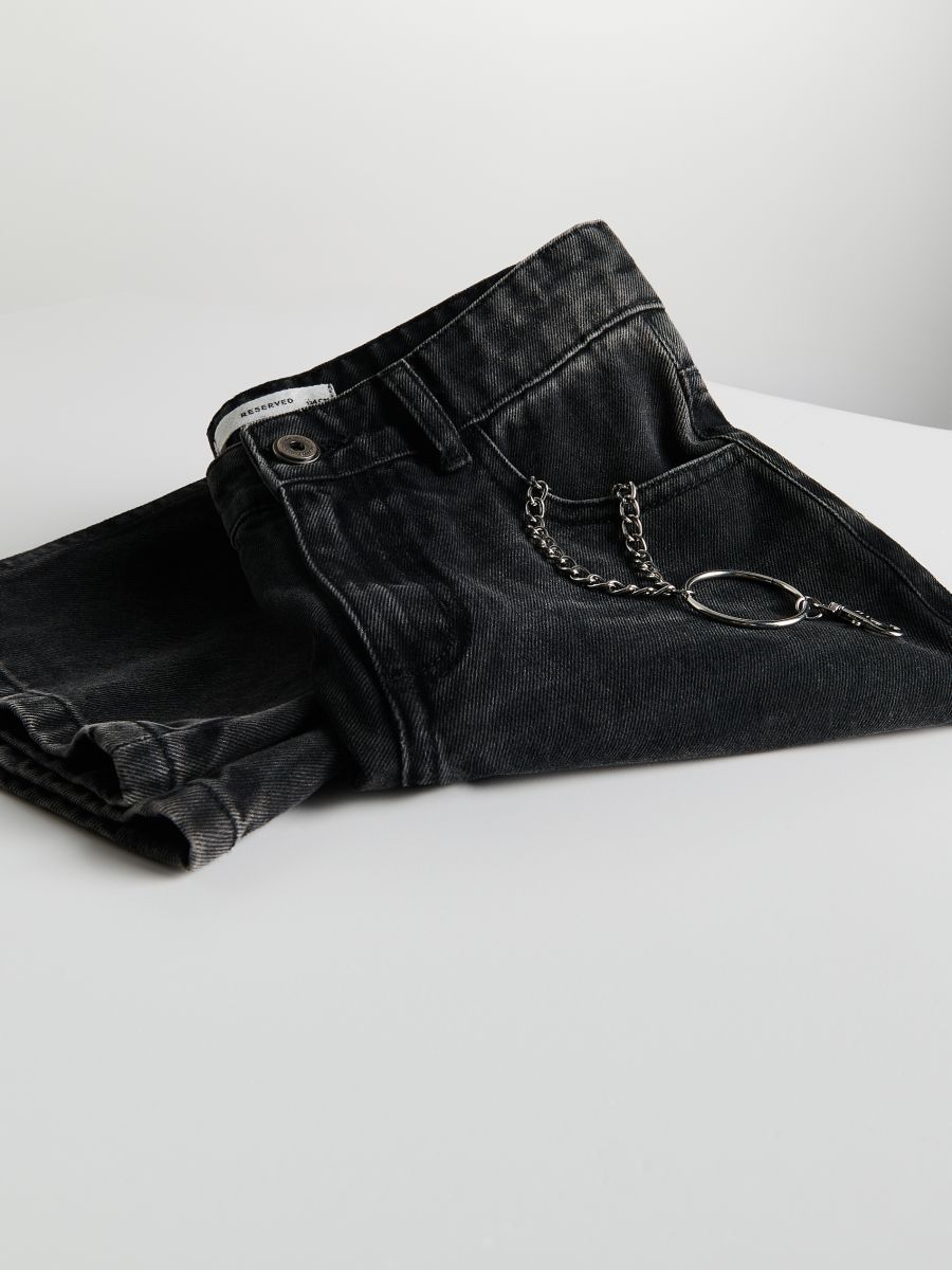 BOYS` JEANS TROUSERS - črna - RESERVED