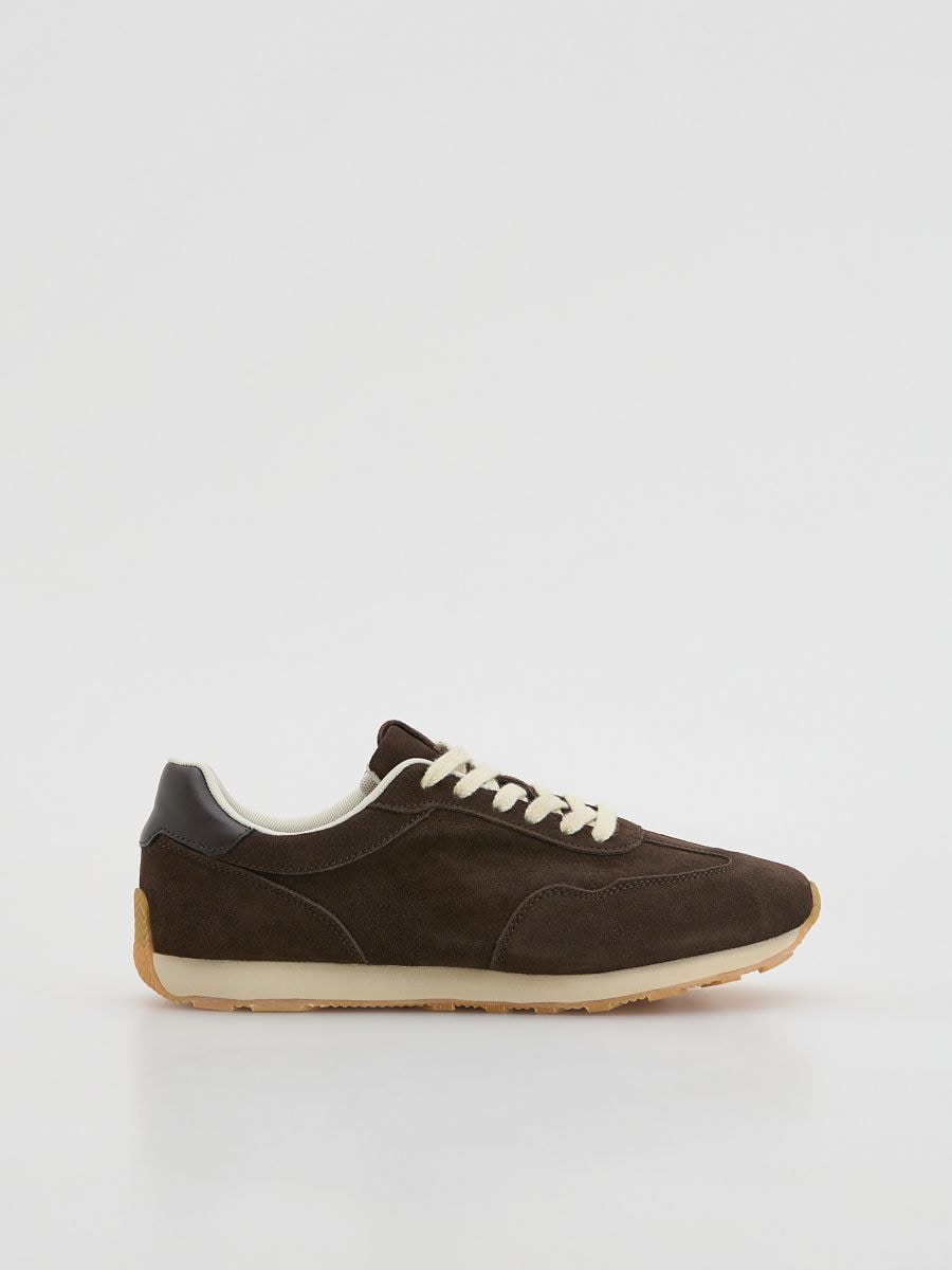 Suede sneakers - dark brown - RESERVED
