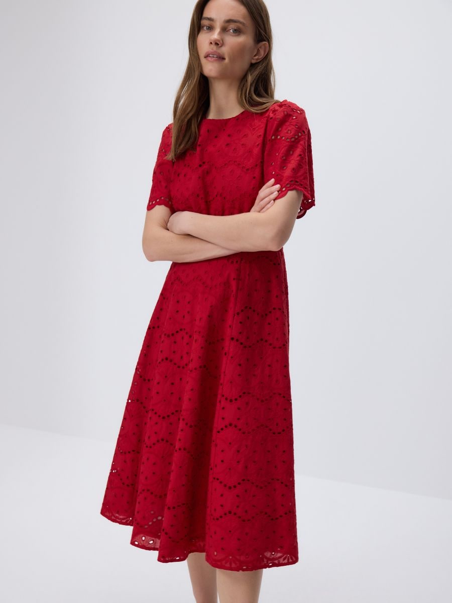 LADIES` DRESS - crvena - RESERVED