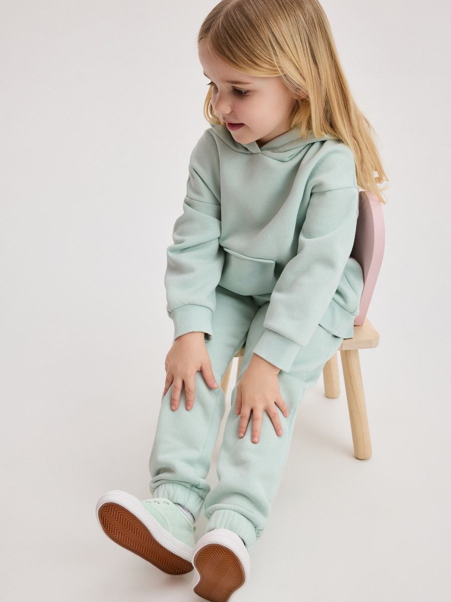 Jogger tracksuit bottoms - pale turquoise - RESERVED - 2