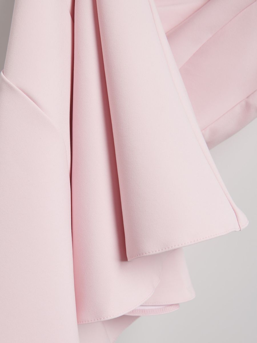 Mini dress with stitching - pastel pink - RESERVED - 2