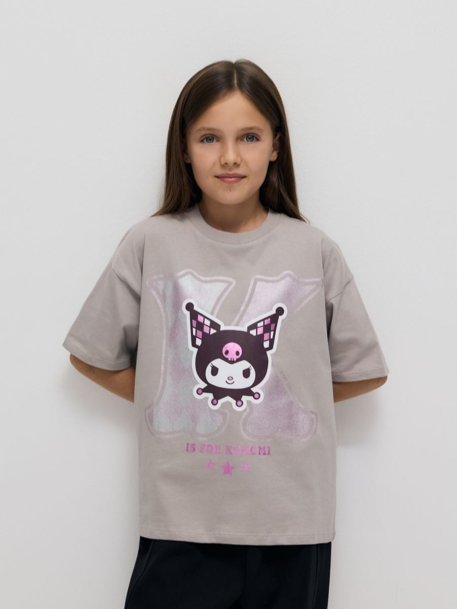 T-shirt Kuromi - Gris clair - RESERVED
