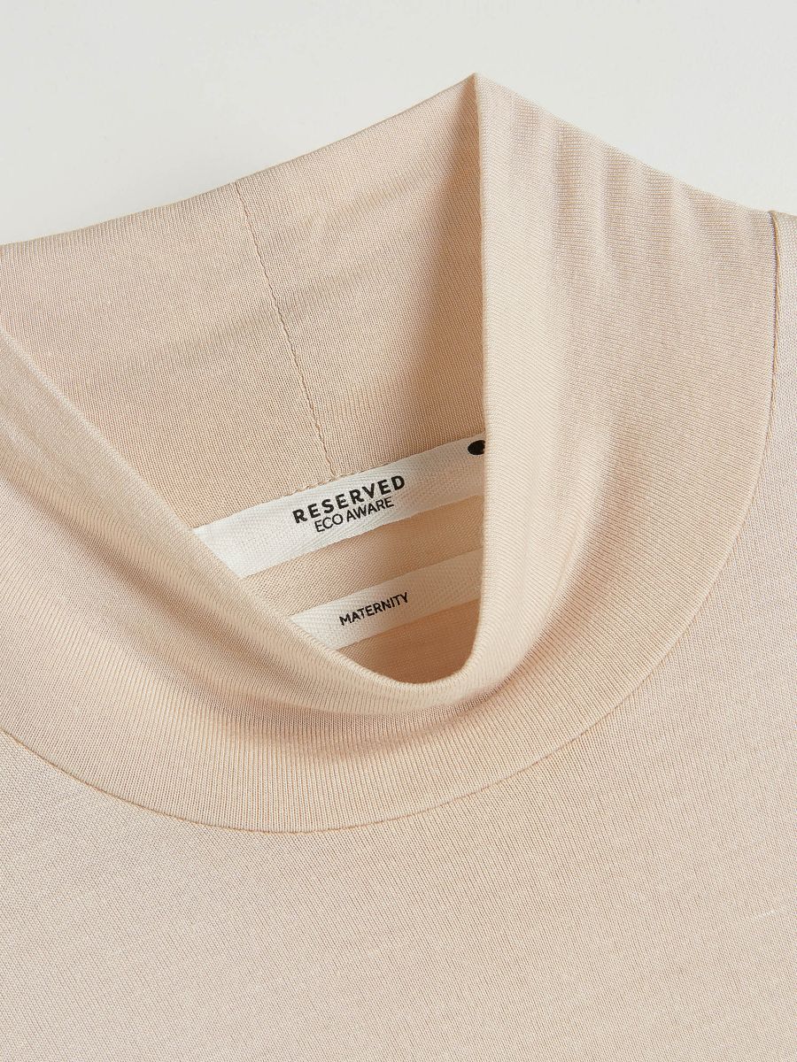 Tencel™ modal rich turtleneck - beige - RESERVED - 5