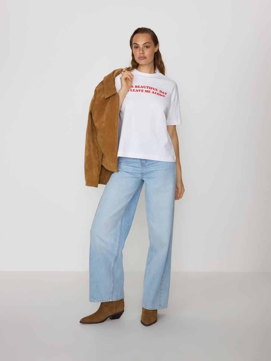 T-shirt with print - white - RESERVED