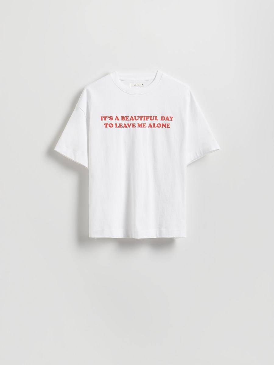 T-shirt with print - white - RESERVED