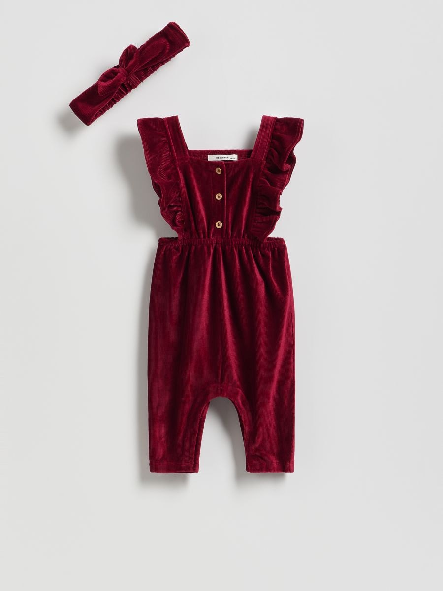 Velour sweat set - red - RESERVED