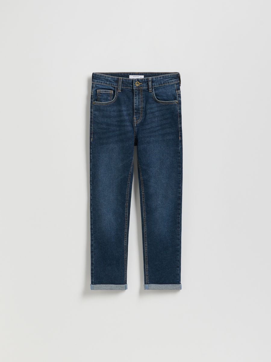 Jeansy regular - granatowy - RESERVED