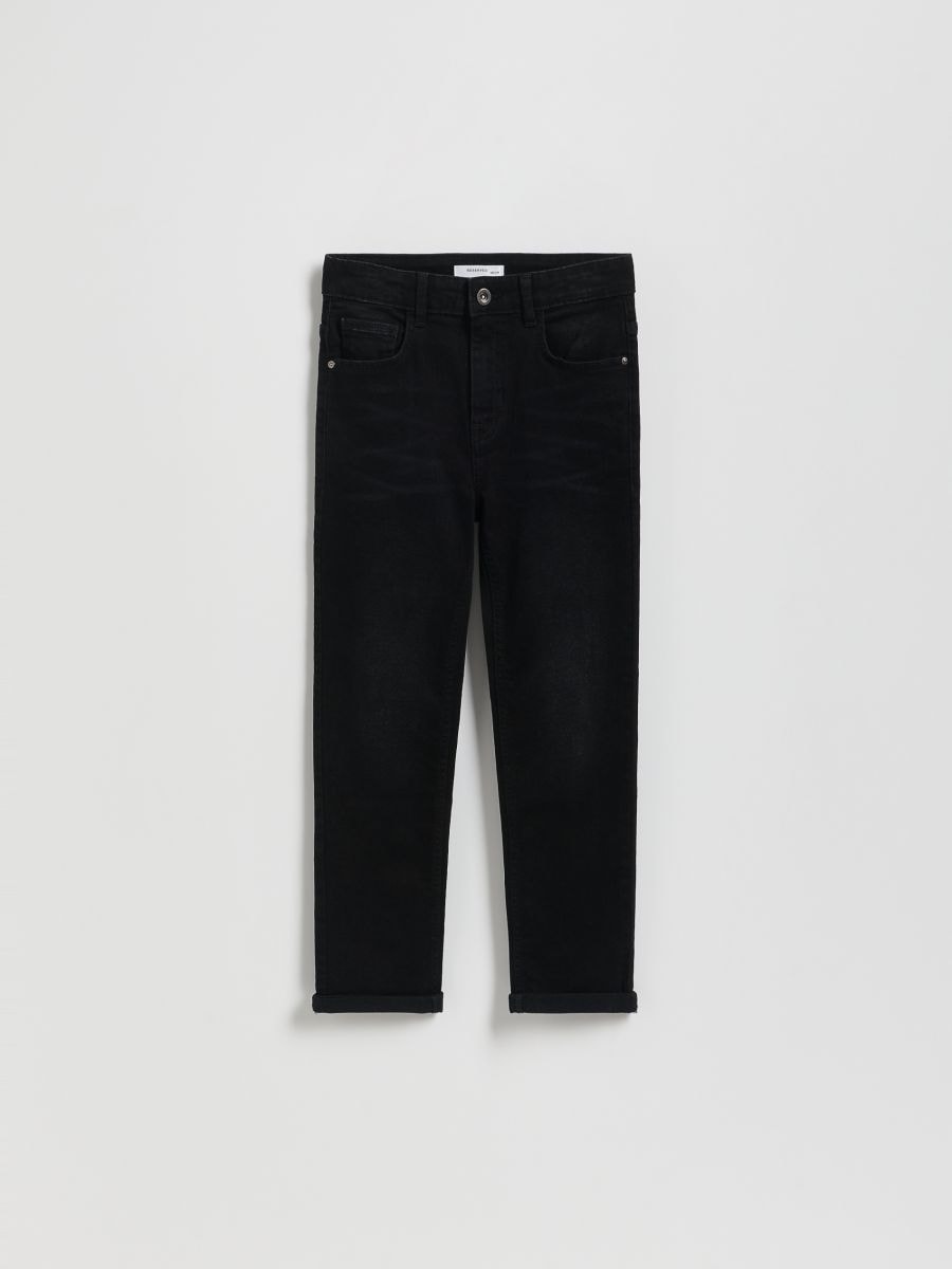 Jeansy regular - czarny - RESERVED