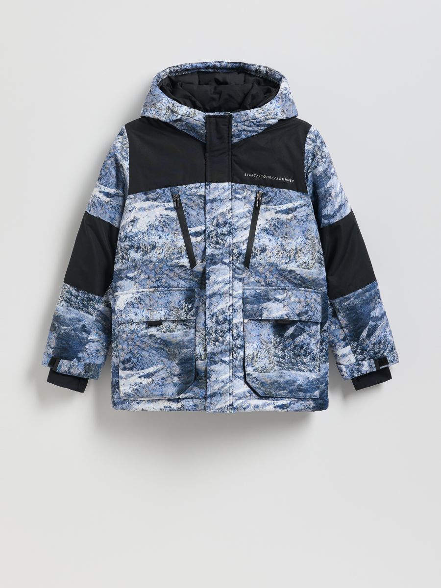 Gefütterte Jacke mit Kapuze - bunt - RESERVED