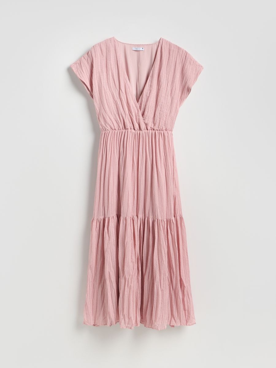 Kleid aus gerafftem Stoff - rosa - RESERVED