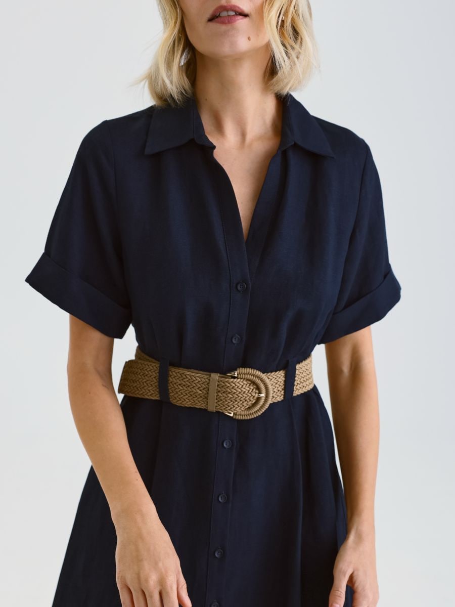 LADIES` DRESS & BELT - Marine - RESERVED