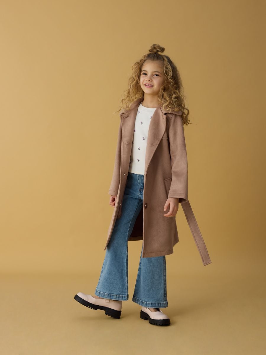Manteau en daim synthétique - Beige - RESERVED - 2