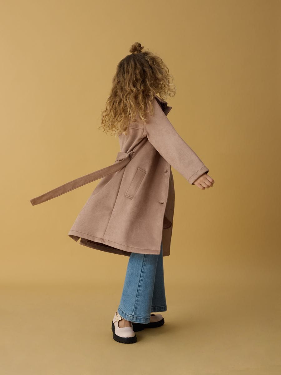 Manteau en daim synthétique - Beige - RESERVED - 3
