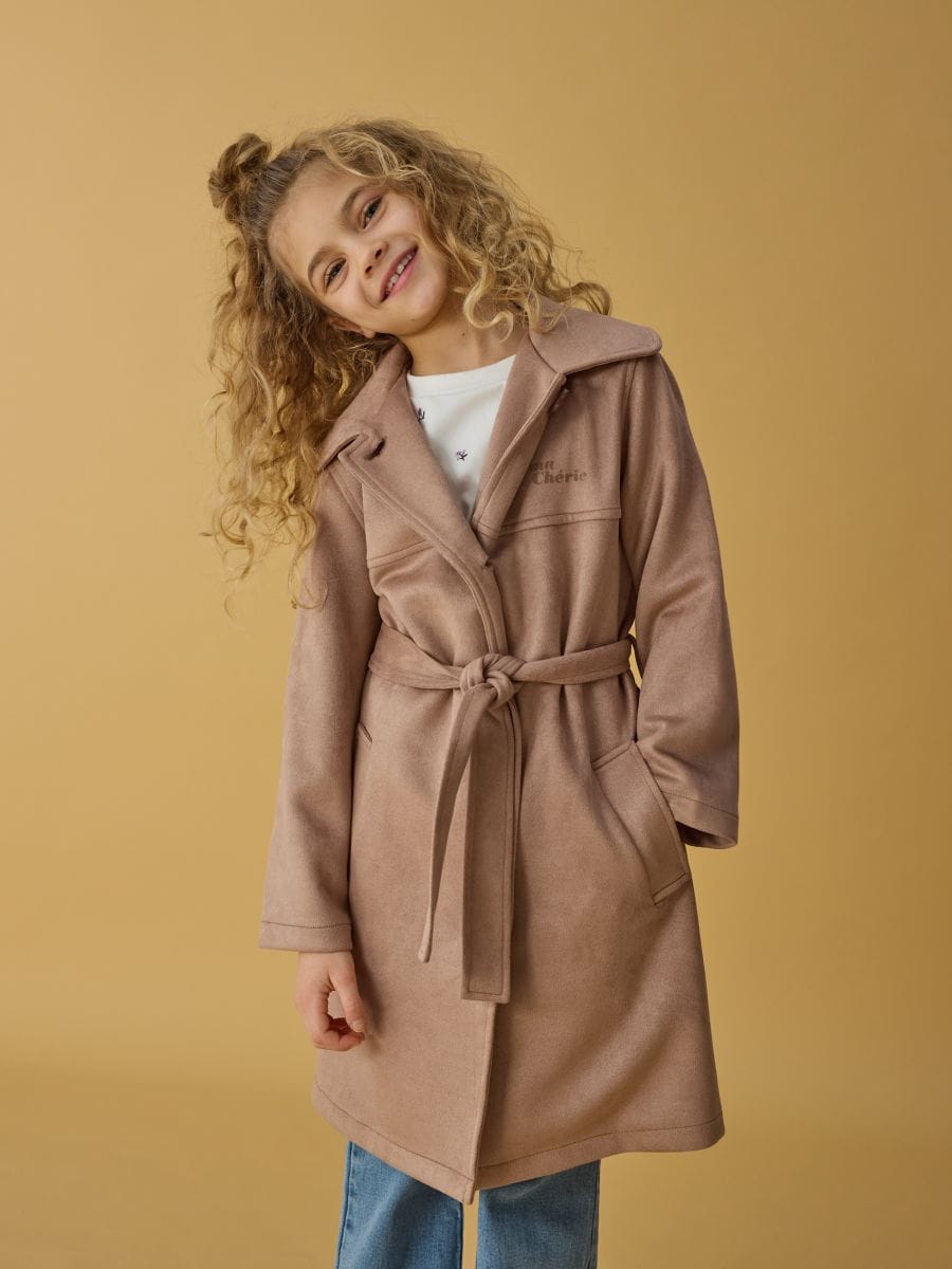 Manteau en daim synthétique - Beige - RESERVED - 4