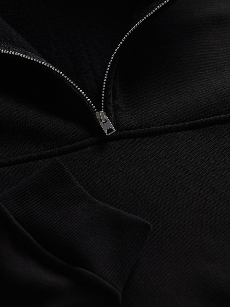 Sweatshirt with stand up collar - black - RESERVED - 6